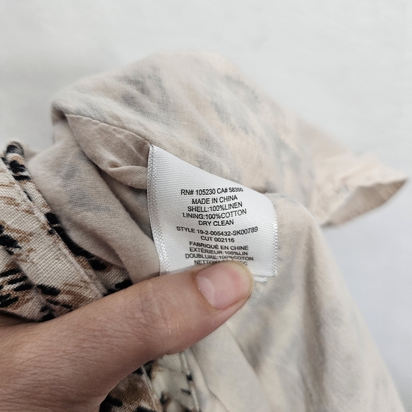 Joie Collen Linen Leopard Print Midi Wrap Skirt 6 - Picture 4 of 11